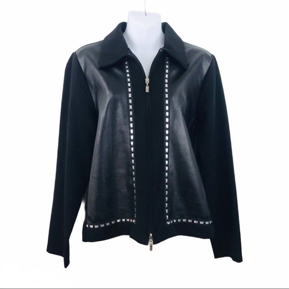 Selene Jackets & Blazers - Vintage Selene black leather zip up jacket size M